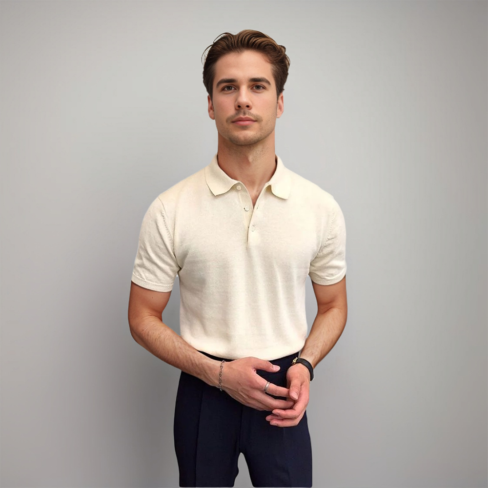 Men's Lightweight Polo Shirt Breathable Casual Top