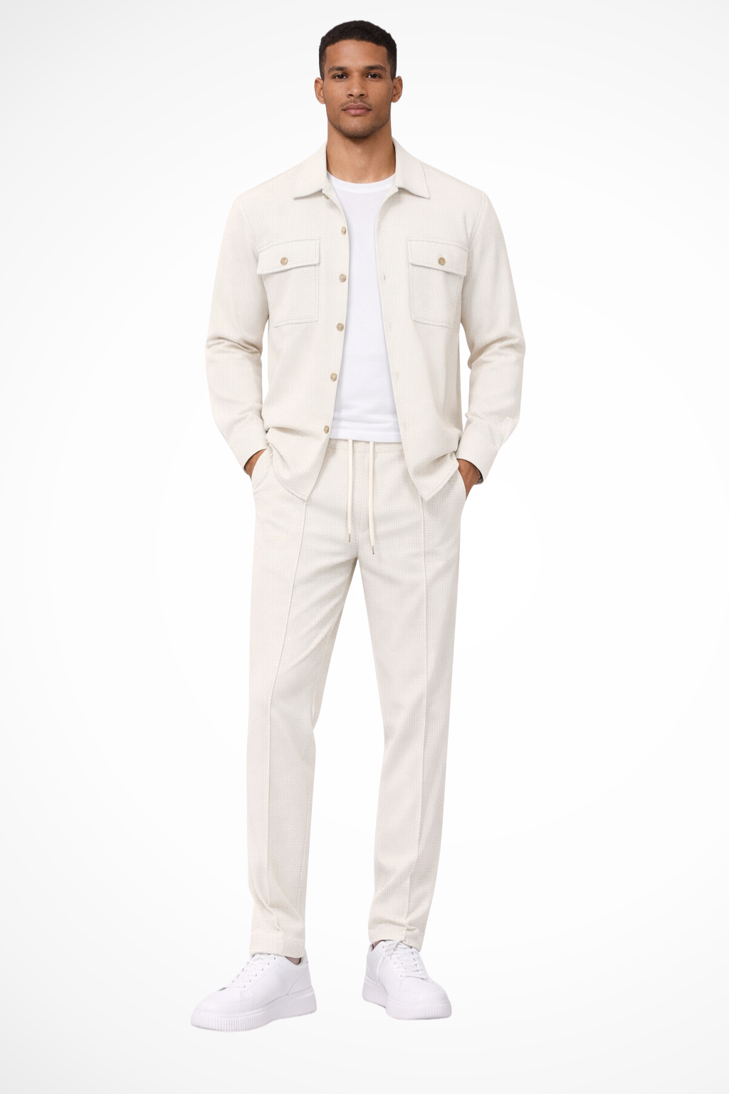 Men’s Two Piece Overshirt Set for Smart Casual Wear