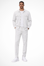 Men’s Two Piece Overshirt Set for Smart Casual Wear