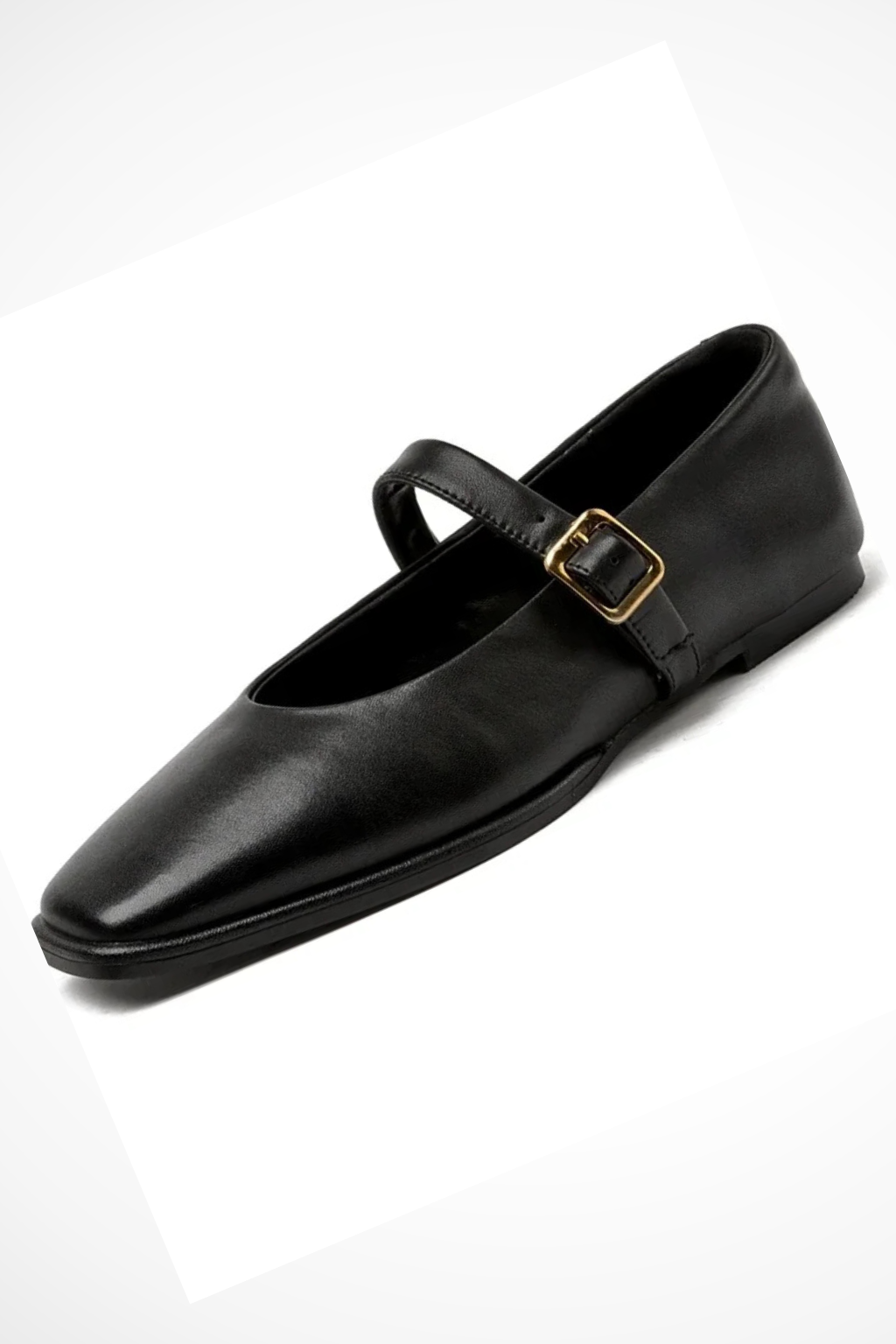 Women's Square Toe Mary Jane Ballet Flats Buckle Strap