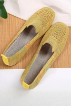 Women's Breathable Knit Mesh Ballet Flats Slip On Shoes