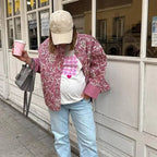 Women's Lightweight Quilted Jacket with Floral Print