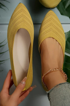Women's Pointed Toe Knit Ballet Flats Slip On Casual Shoes