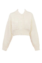 Women’s Cropped Knit Cardigan Button Front Fit