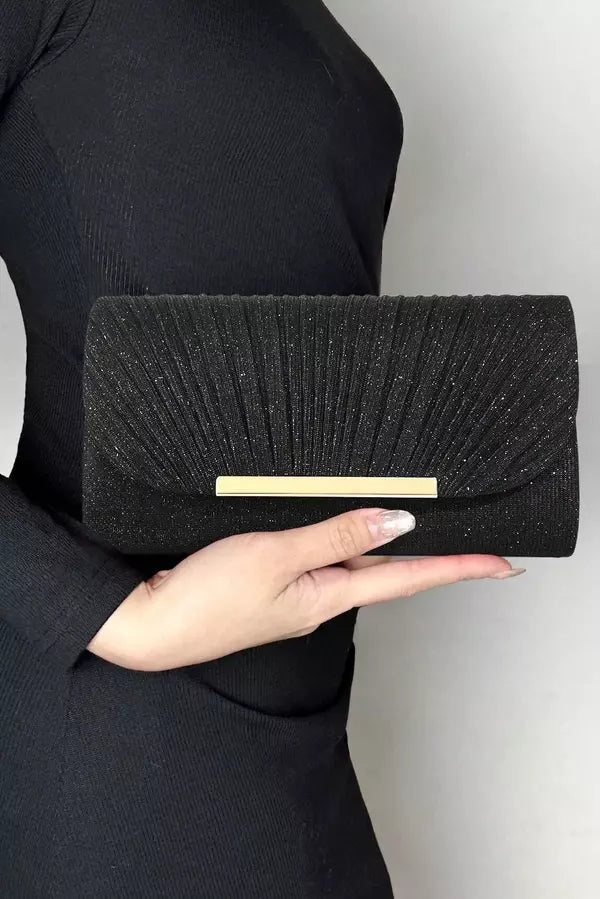 Women's Glitter Clutch Bag Elegant Evening Purse Satchel