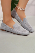 Women's Breathable Knit Mesh Ballet Flats Slip On Shoes