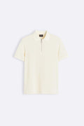 Men's Comfortable Knitted Polo Shirt Short Zip Collar