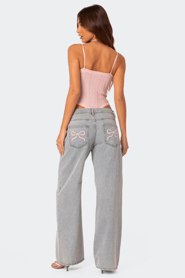 Women’s Bow Detail Jeans Relaxed Fit