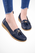 Women's Tassel Detail Slip-On Loafers Flat Shoes