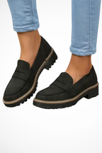 Women's Chunky Sole Ballet Flats Slip-On Shoes Loafer Style