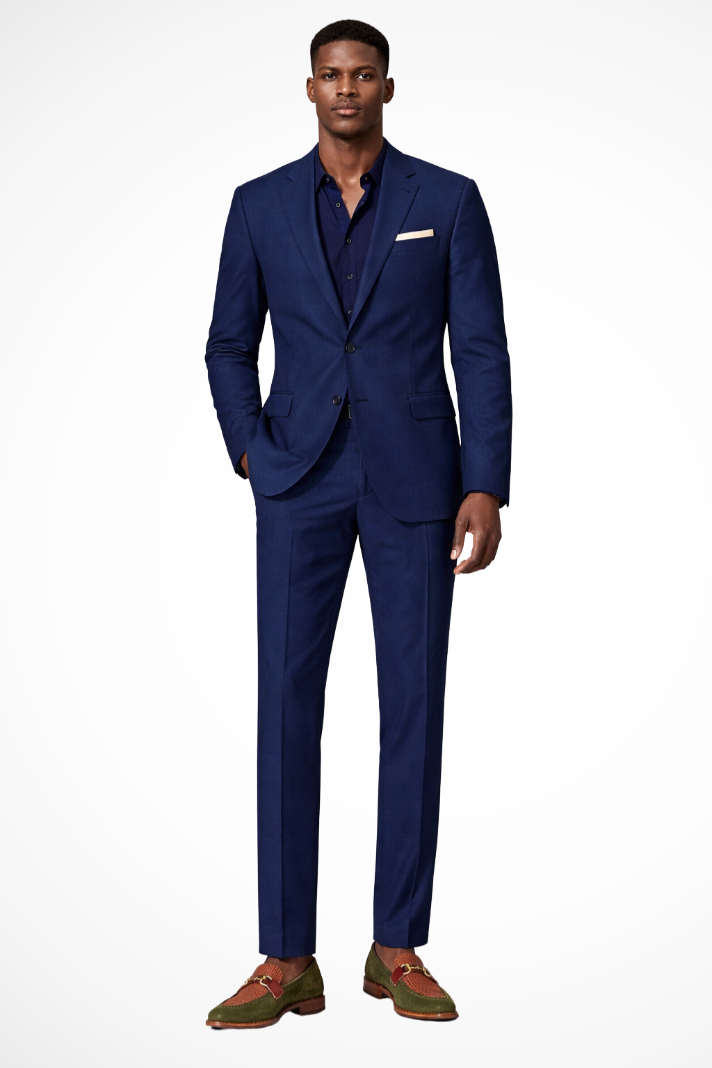 Men's Linen Suit Tailored Fit Summer Wedding 2 Piece Set