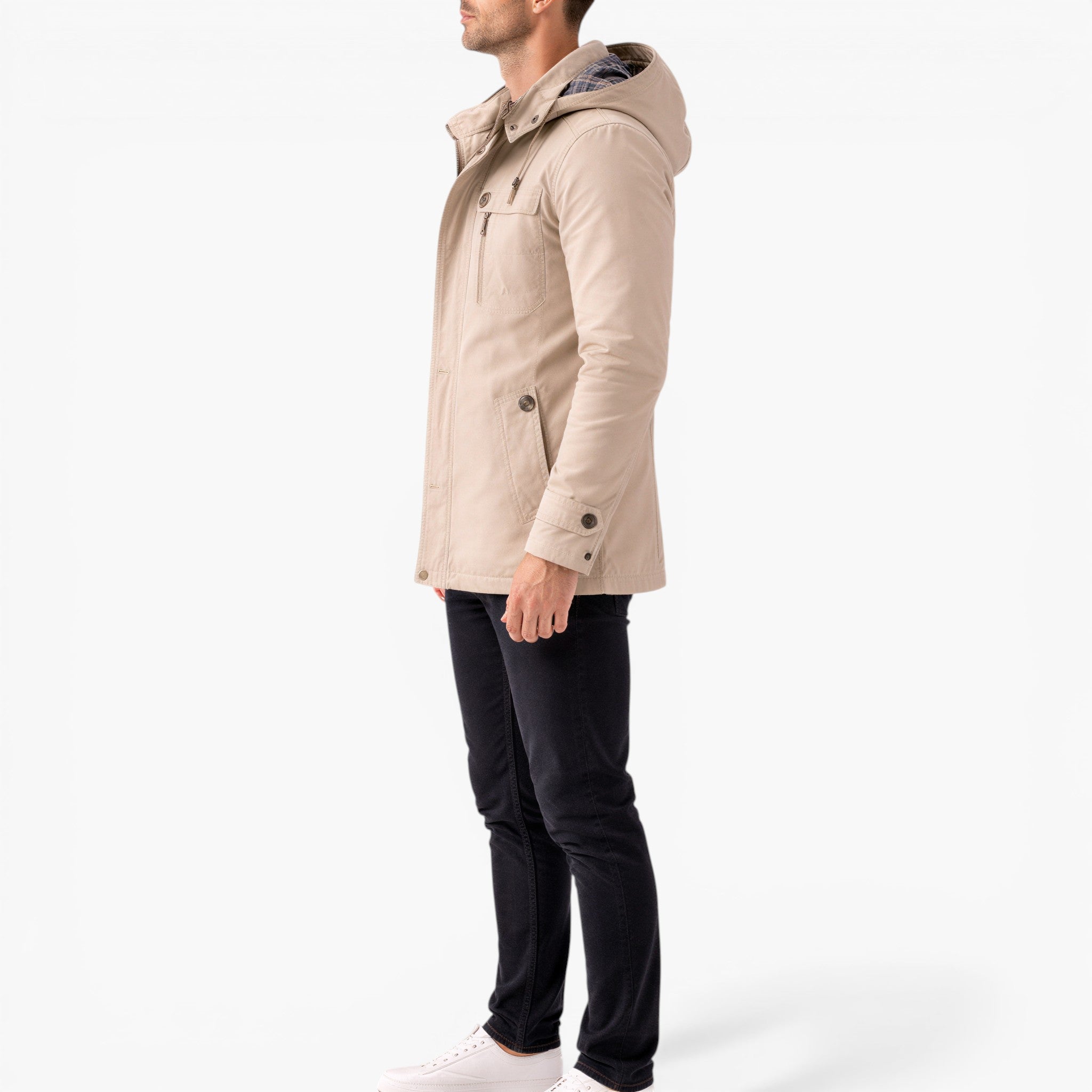 Men’s Hooded Jacket for Cold Weather Daily Wear