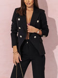 Women's Tailored Suit Set Modern Cut Elegant Blazer Trousers