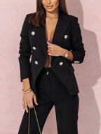 Women's Tailored Suit Set Modern Cut Elegant Blazer Trousers