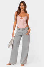 Women’s Bow Detail Jeans Relaxed Fit