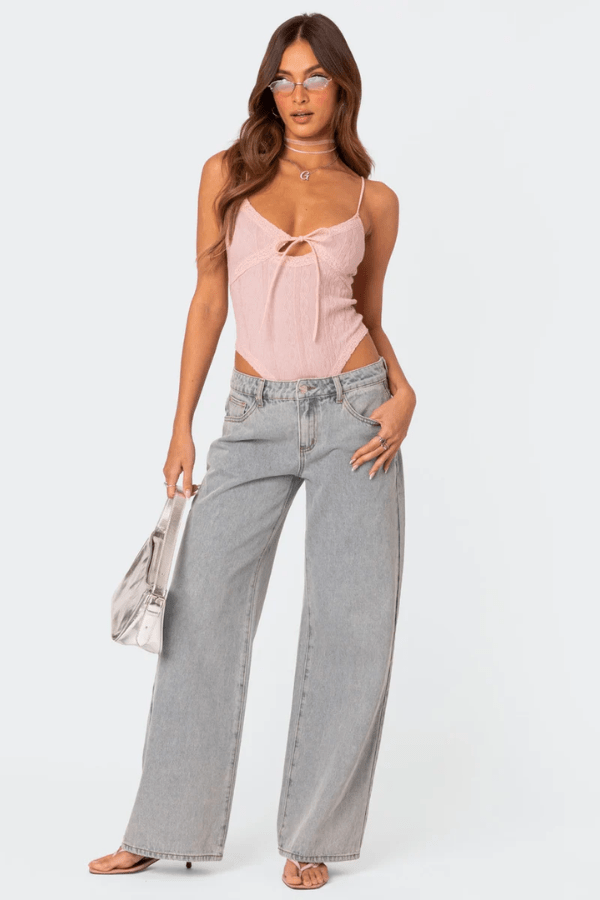 Women’s Bow Detail Jeans Relaxed Fit