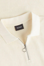 Men's Comfortable Knitted Polo Shirt Short Zip Collar