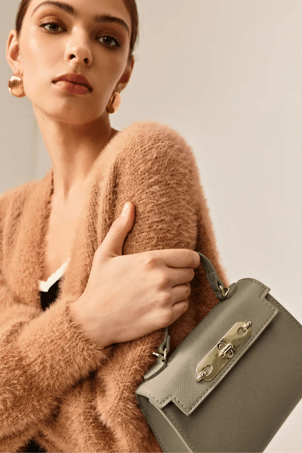 Women’s Vegan Leather Mini Bag Structured Crossbody Style