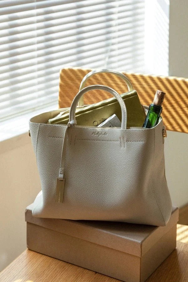 Women’s Pebbled Vegan Leather Handbag Minimalist Luxury Design
