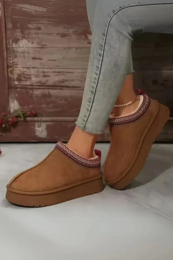 Women's Faux Fur Slippers Soft Comfort Low Indoor Outdoor Shoes