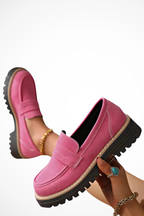 Women's Chunky Sole Ballet Flats Slip-On Shoes Loafer Style
