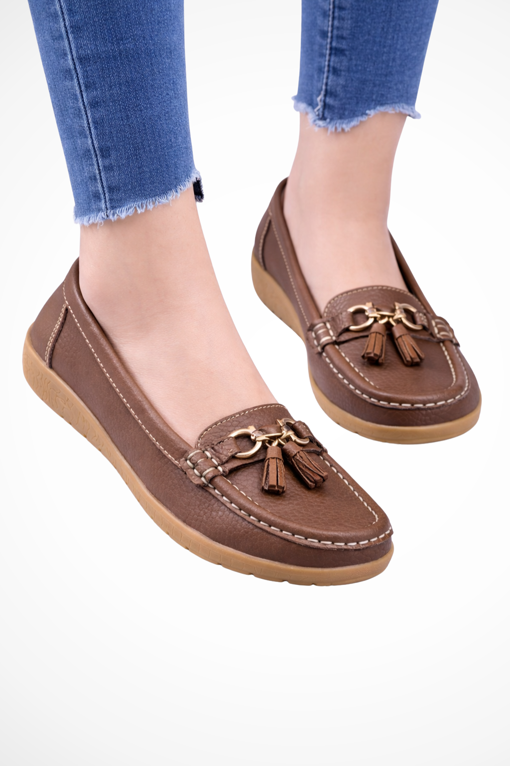 Women's Tassel Detail Slip-On Loafers Flat Shoes