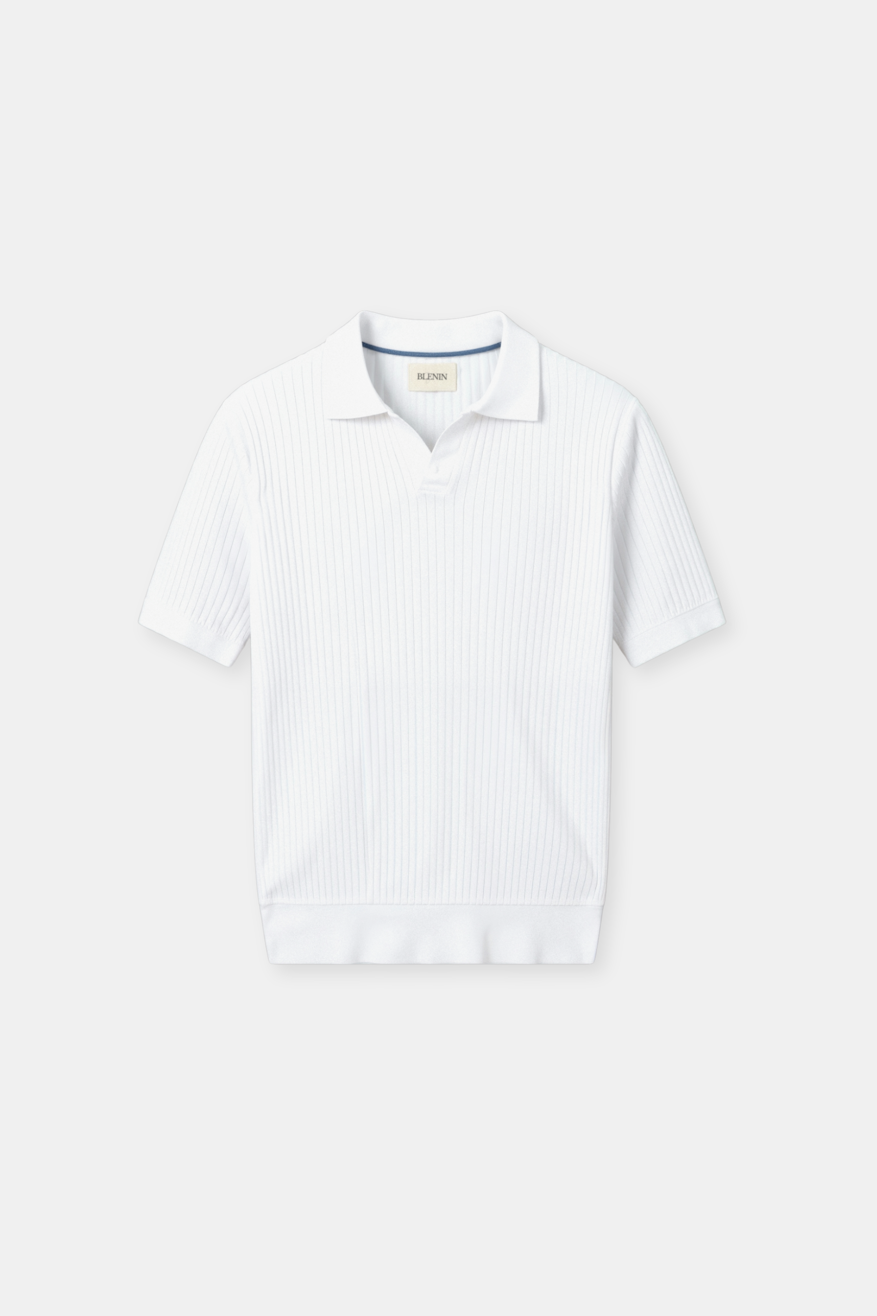 Men's Ribbed Short Sleeve Polo Shirt Elegant Timeless Design