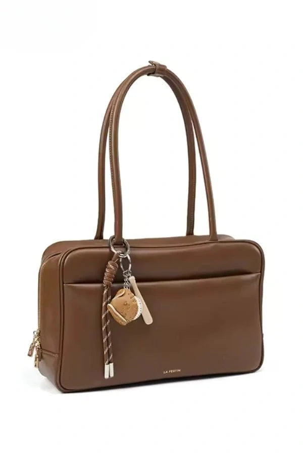 Women’s Vegan Leather Handbag Structured Shoulder Carry