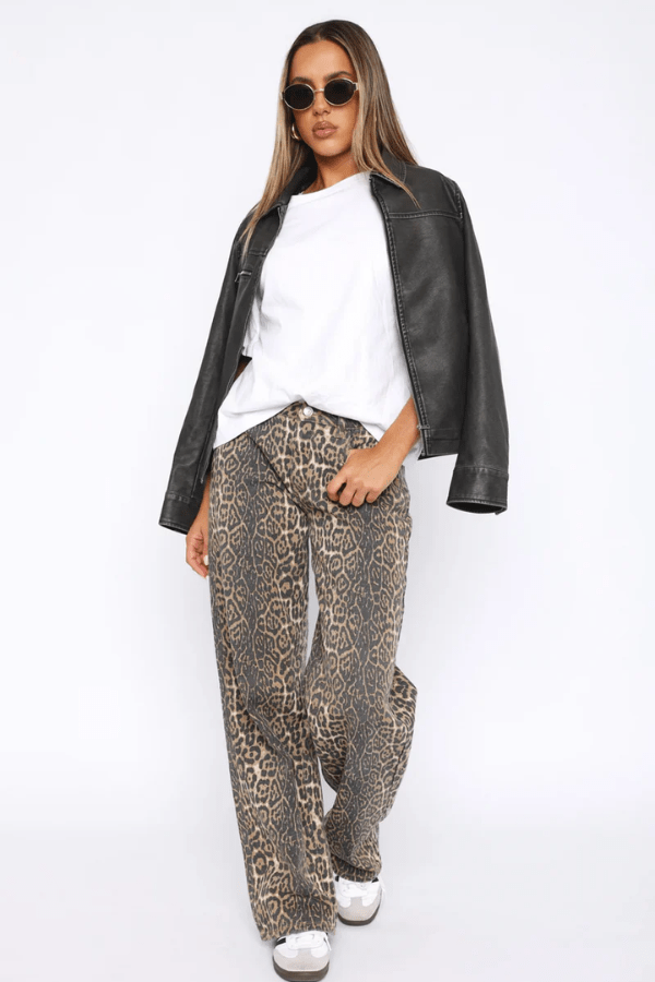 Women's Wide Leg Jeans Low Rise Casual Denim Pants