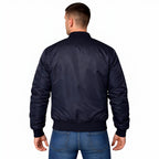 Men's Lightweight Bomber Jacket Ribbed Fit Everyday Comfort