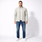 Men’s Classic Quilted Jacket with Flexible Sleeve Design