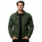 Men’s Classic Denim Trucker Jacket Refined Structured Daily Wear