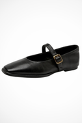 Women's Square Toe Mary Jane Ballet Flats Buckle Strap