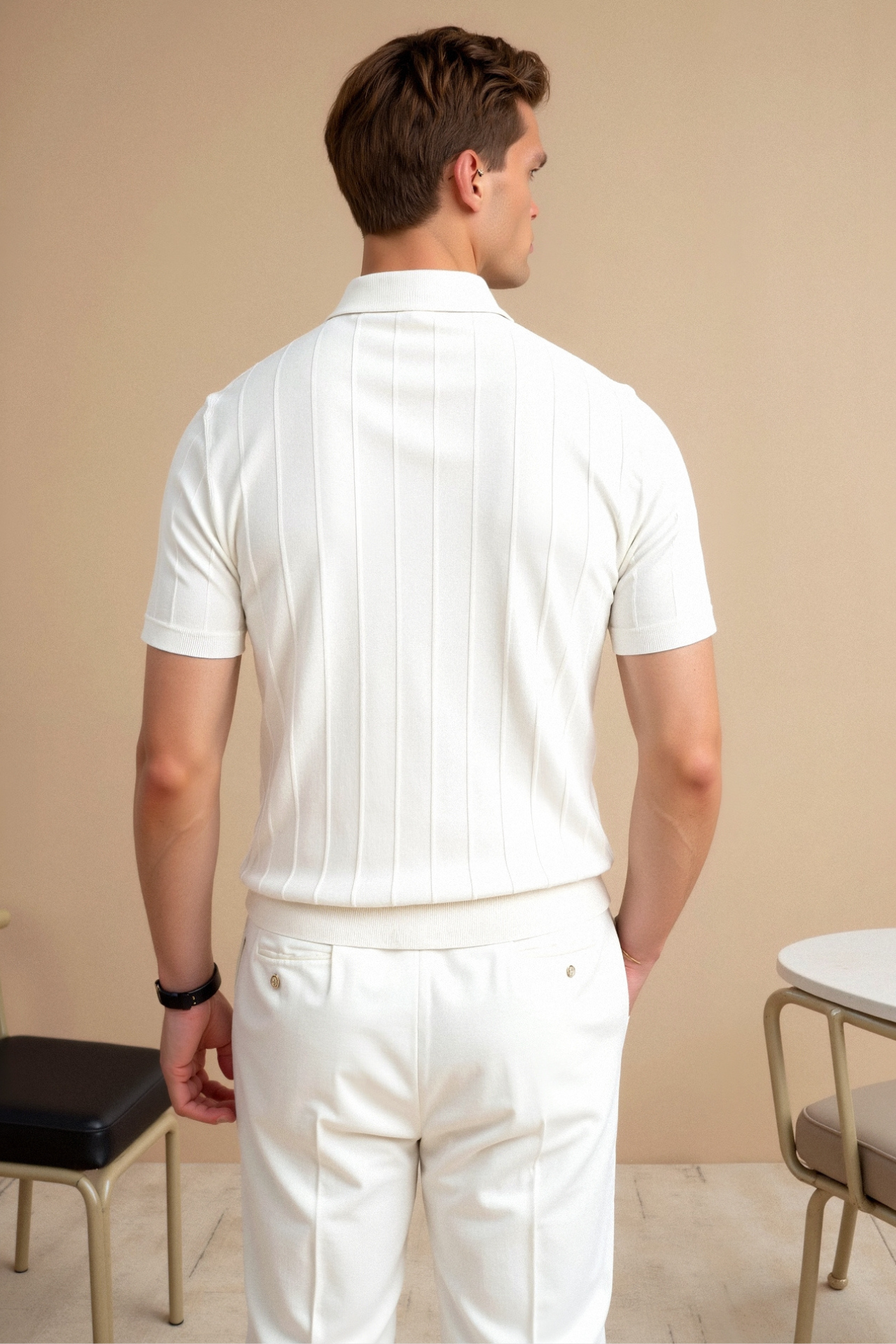 Men's Slim Fit Polo Shirt Lightweight Breathable Top