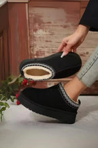 Women's Faux Fur Slippers Soft Comfort Low Indoor Outdoor Shoes