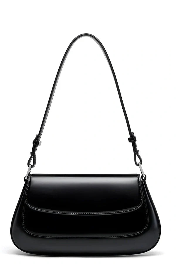 Women's Vegan Leather Handbag Vintage Compact Elegant Shoulder Bag