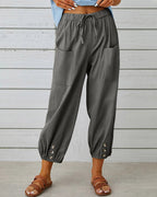 Women's Wide Leg Summer Pants High Waist Breathable Comfort Fit