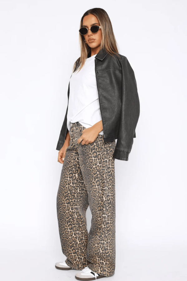 Women's Wide Leg Jeans Low Rise Casual Denim Pants