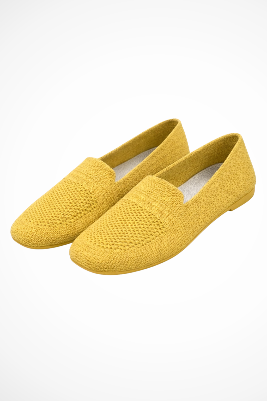 Women's Breathable Knit Mesh Ballet Flats Slip On Shoes
