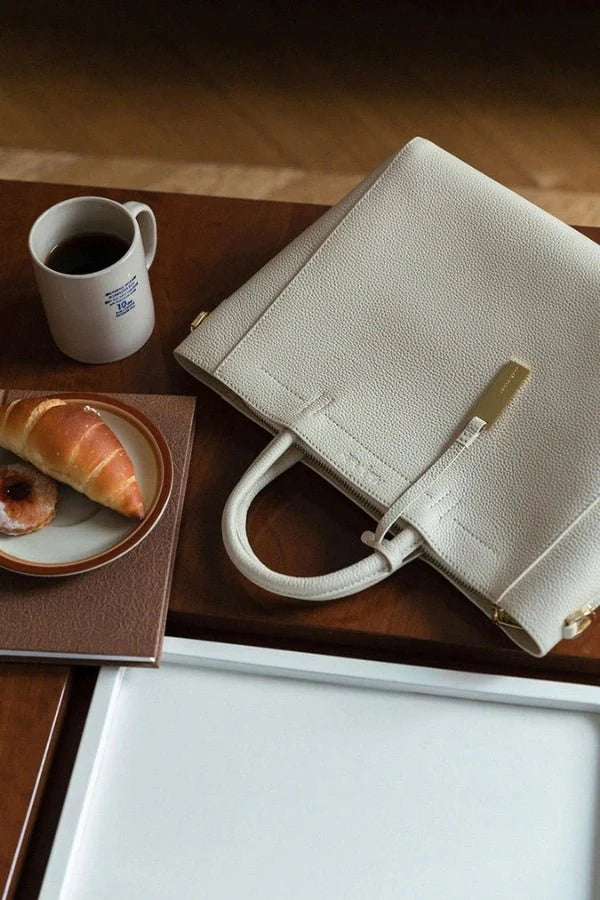 Women’s Pebbled Vegan Leather Handbag Minimalist Luxury Design