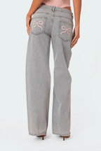 Women’s Bow Detail Jeans Relaxed Fit