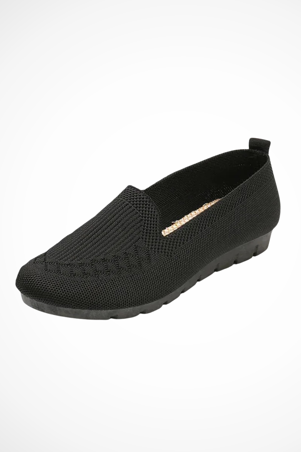 Women's Round Toe Knit Slip On Ballet Flats Casual Shoes
