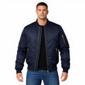 Men's Lightweight Bomber Jacket Ribbed Fit Everyday Comfort