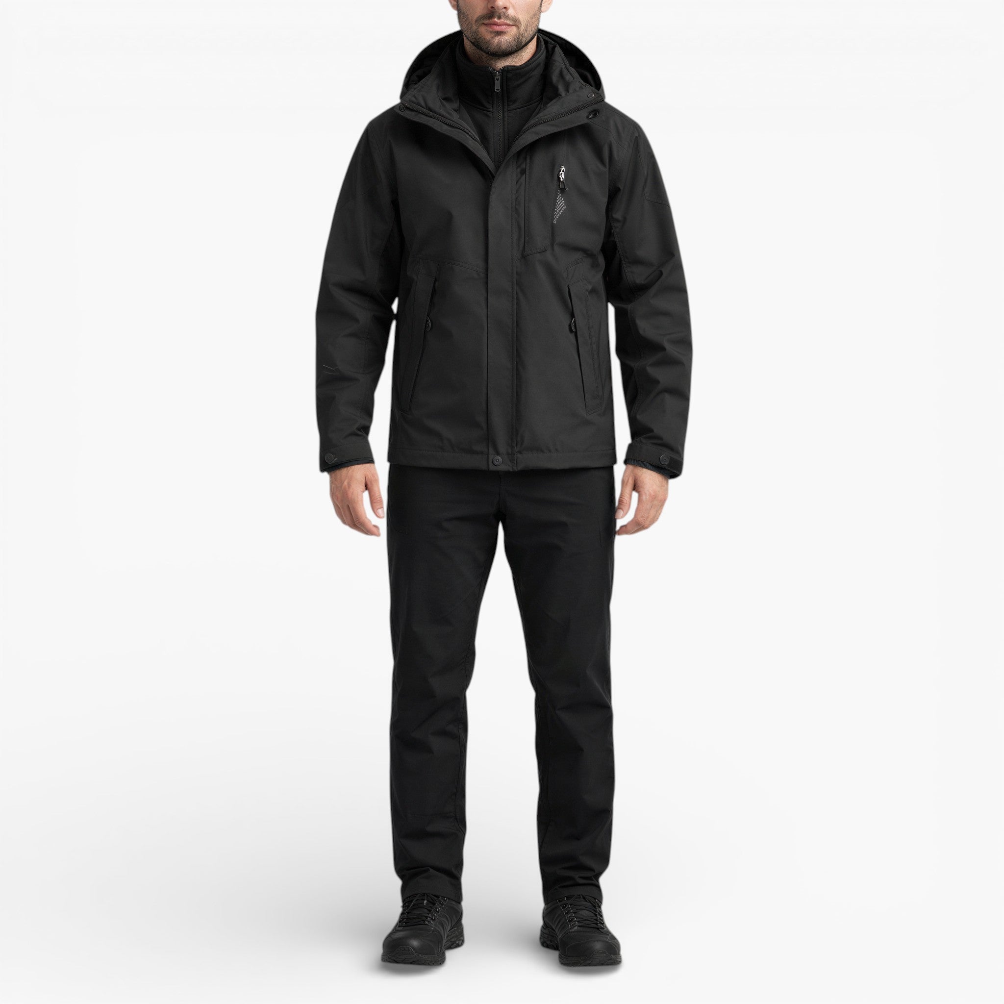 Men’s Waterproof Hooded Hiking Jacket Windproof Outdoor Shell