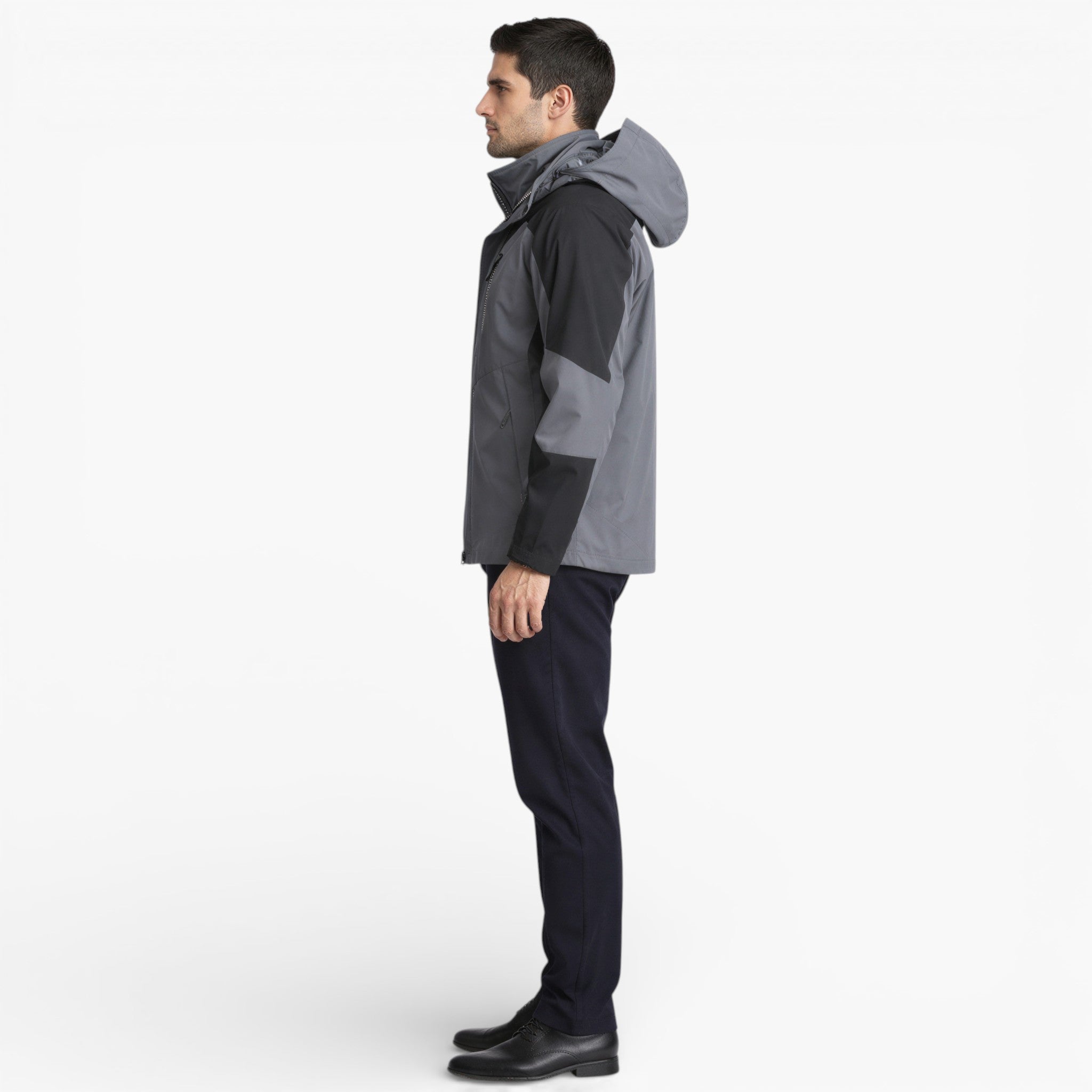 Men’s Waterproof Hooded Hiking Jacket Windproof Outdoor Shell