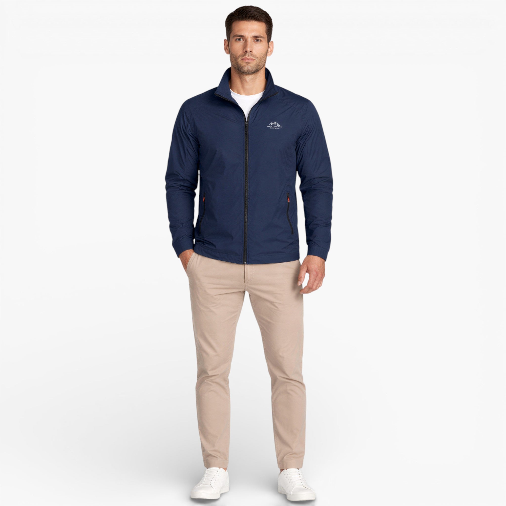 Men’s Zip Jacket Windproof Lightweight Outdoor Travel Wear