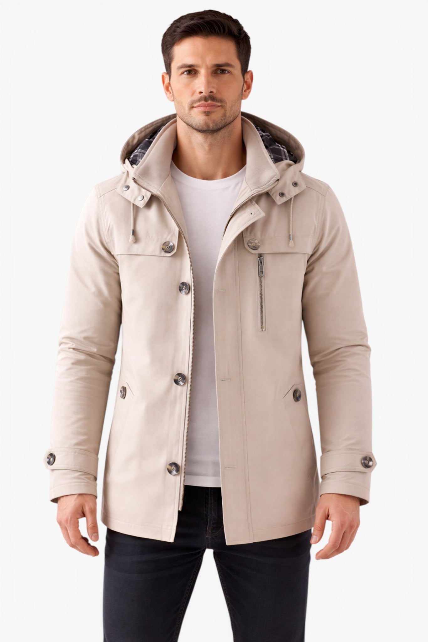 Men’s Hooded Jacket for Cold Weather Daily Wear