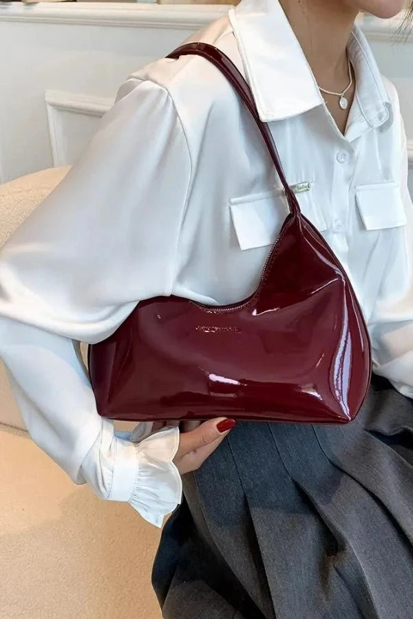 Women’s Premium Patent Tote Bag Timeless Structured Style