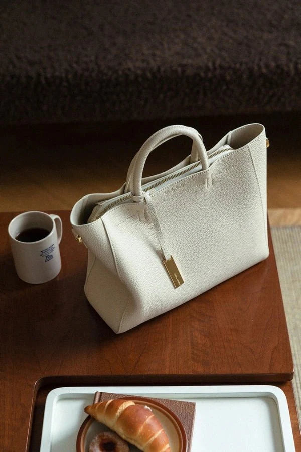 Women’s Pebbled Vegan Leather Handbag Minimalist Luxury Design
