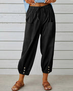 Women's Wide Leg Summer Pants High Waist Breathable Comfort Fit